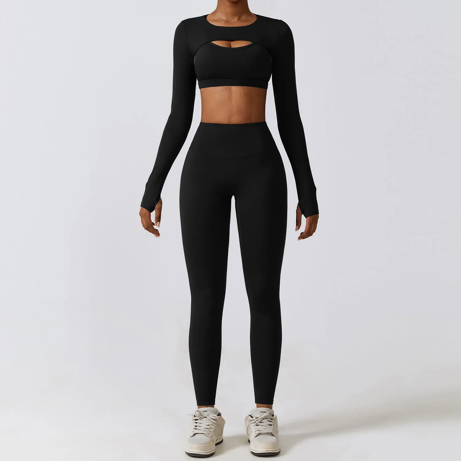 High Stretchy Comfortable Leggings Gym Fitness Nude Skin Waistcoat Bra Set Quick Dry Women Yoga 3 Pieces Set