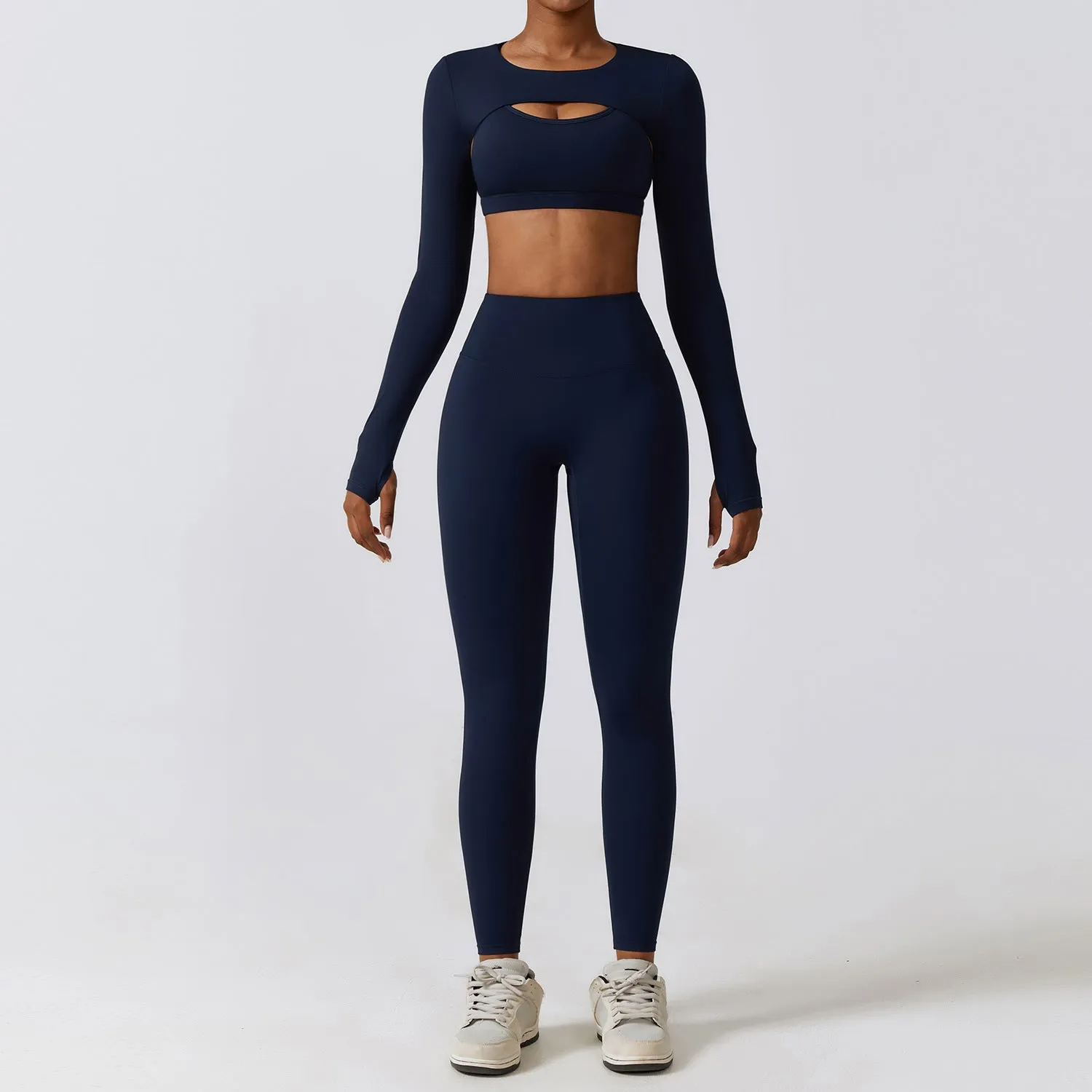 High Stretchy Comfortable Leggings Gym Fitness Nude Skin Waistcoat Bra Set Quick Dry Women Yoga 3 Pieces Set
