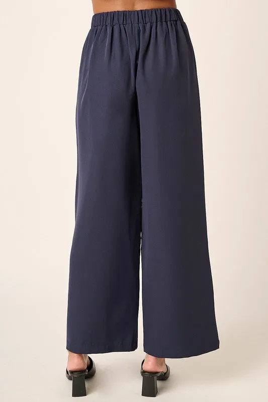 Inverted Pleat Wide Leg Pant
