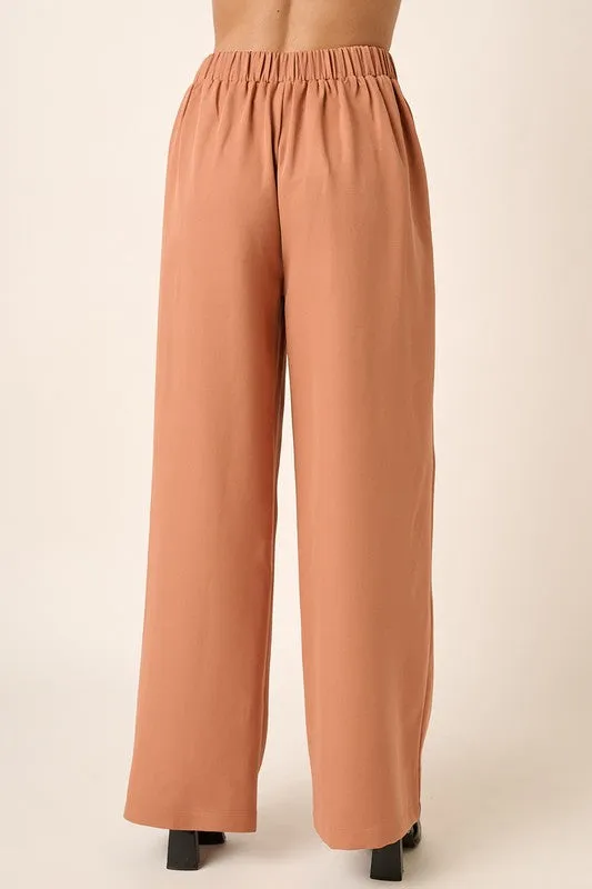 Inverted Pleat Wide Leg Pant