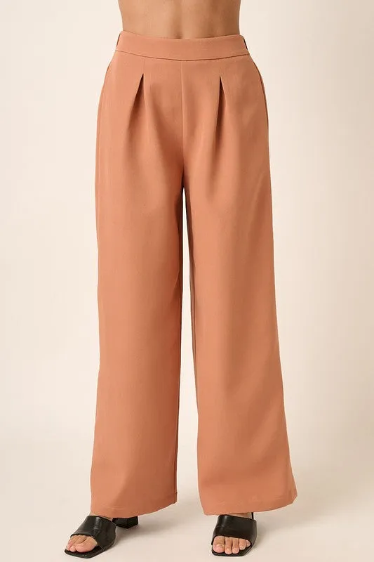 Inverted Pleat Wide Leg Pant