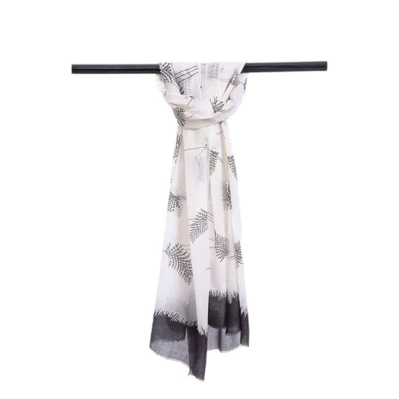 JJSisters - Cashmere Wool Fern Print Scarf
