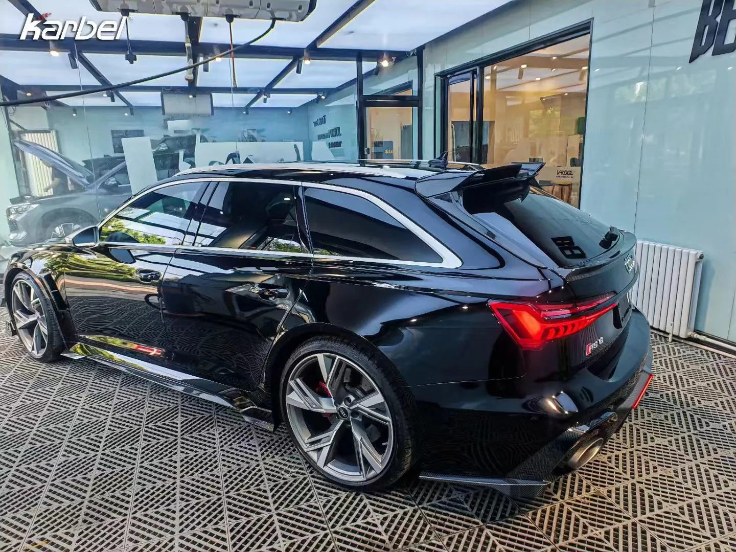 Karbel Carbon Side Skirts for Audi RS7 RS6 C8 2020-ON Carbon Fiber