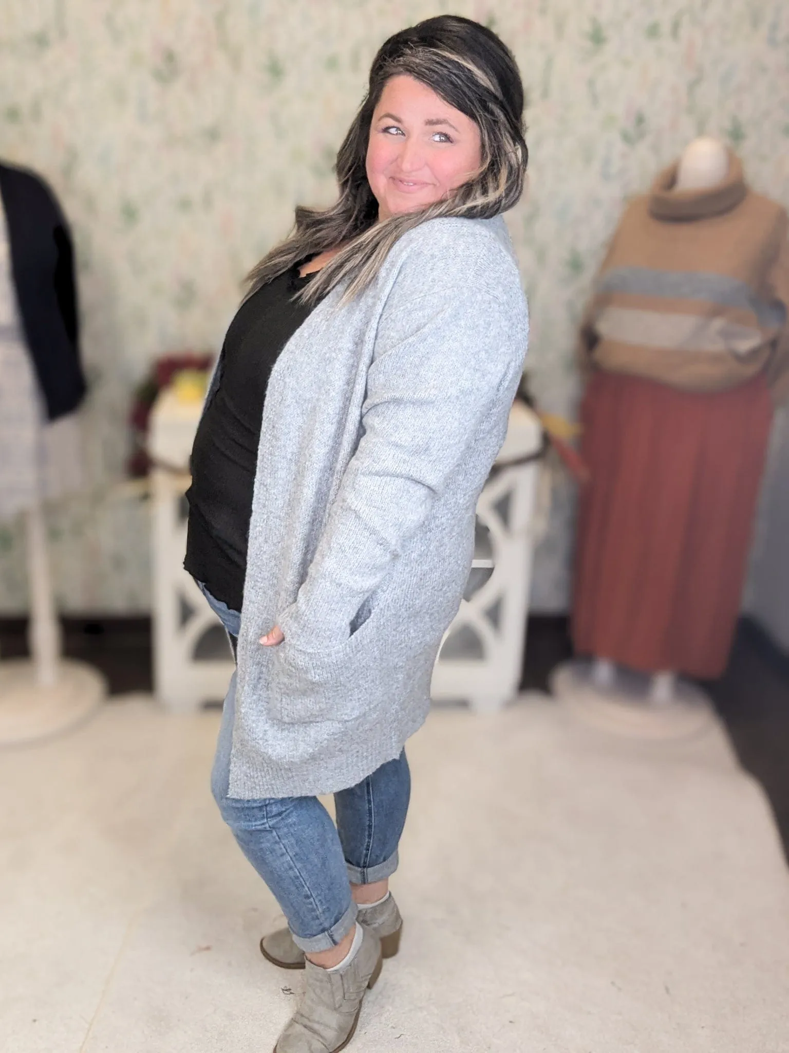 Kensington Cozy Sweater Cardigan w/Pockets (3 Colors)
