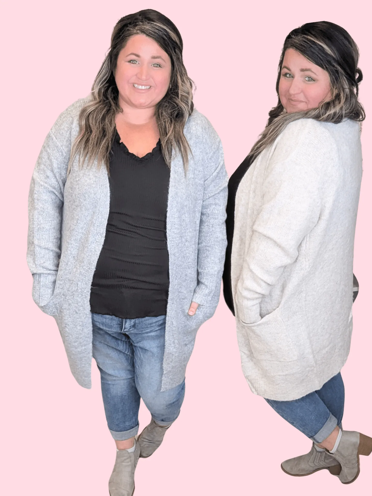 Kensington Cozy Sweater Cardigan w/Pockets (3 Colors)