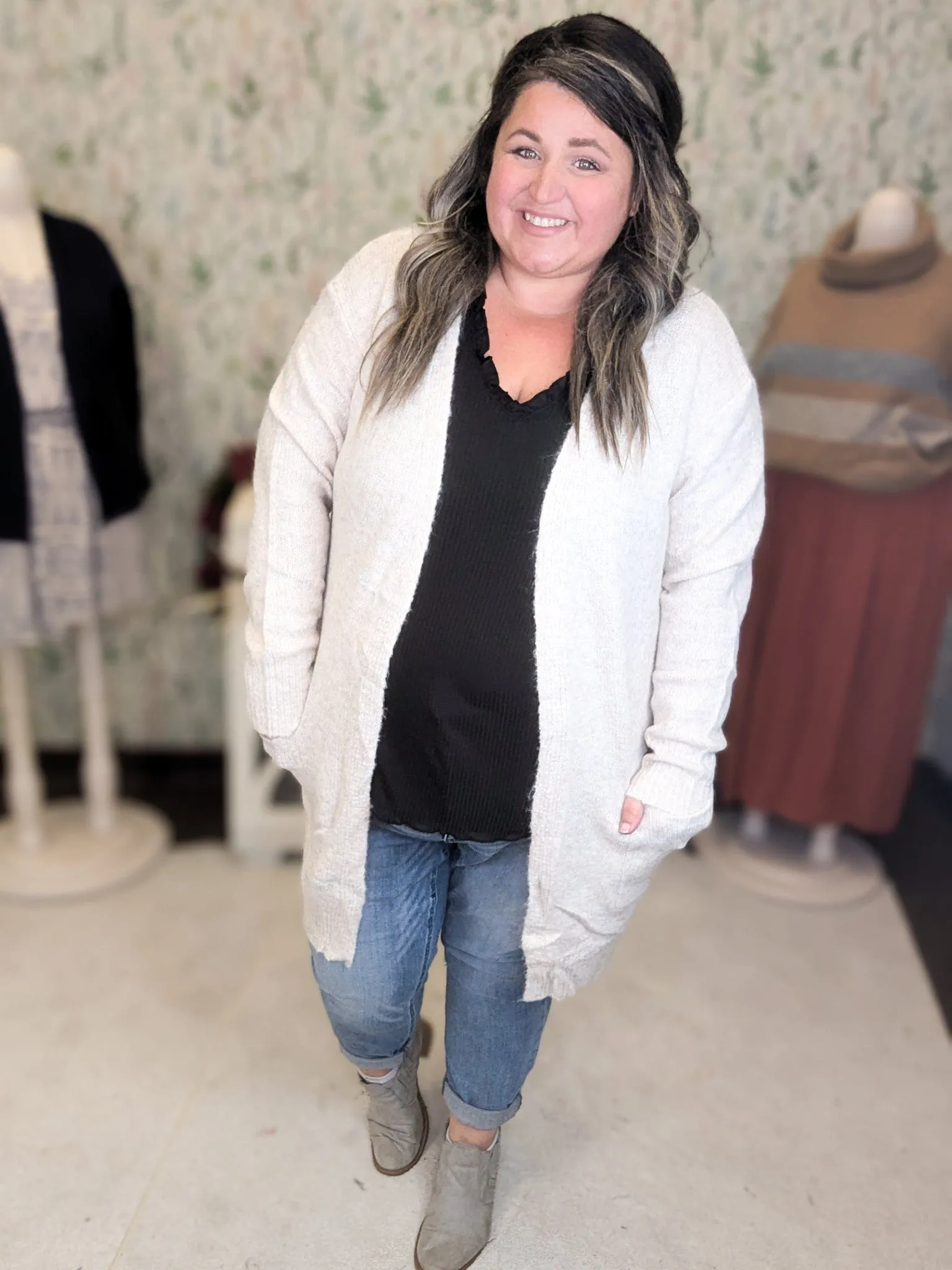 Kensington Cozy Sweater Cardigan w/Pockets (3 Colors)