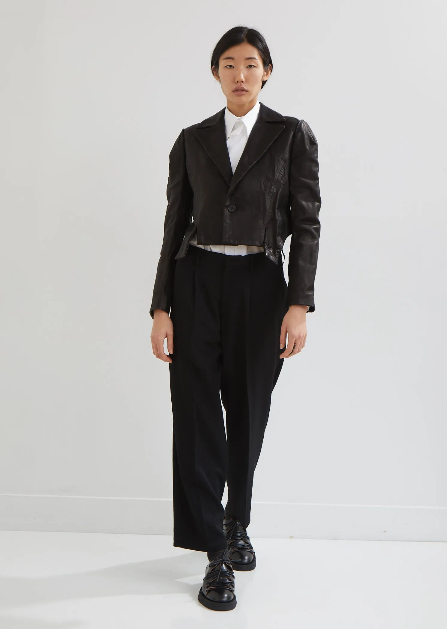 Leather Out Stitch Jacket