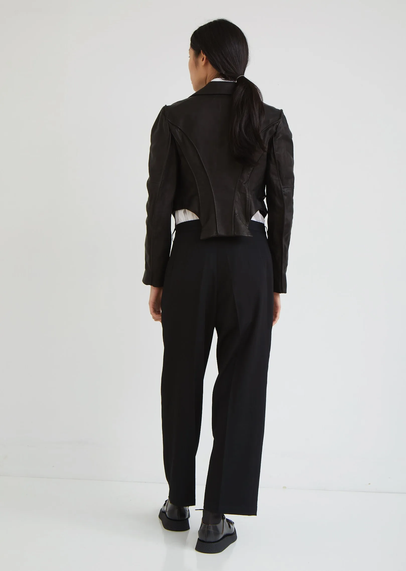Leather Out Stitch Jacket