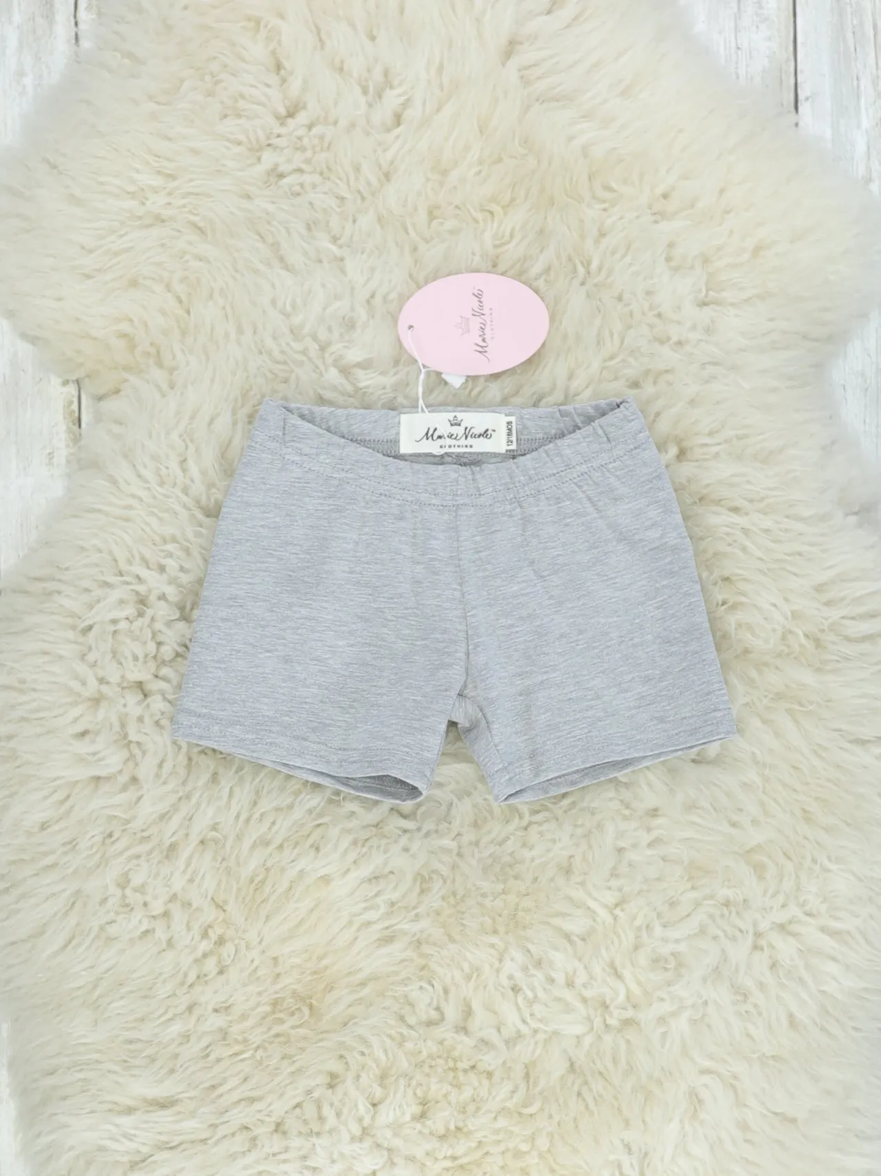 Light Grey Basic Cotton Shorts