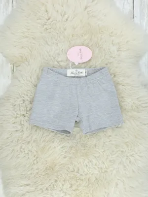 Light Grey Basic Cotton Shorts