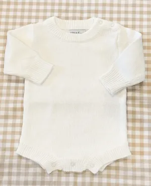 Long Sleeve Knit Onesie-Monogram