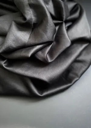 Luxe Cotton Sateen, Hematite Black