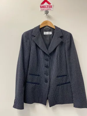 Max Mara Navy and White Pure Wool Formal Blazer