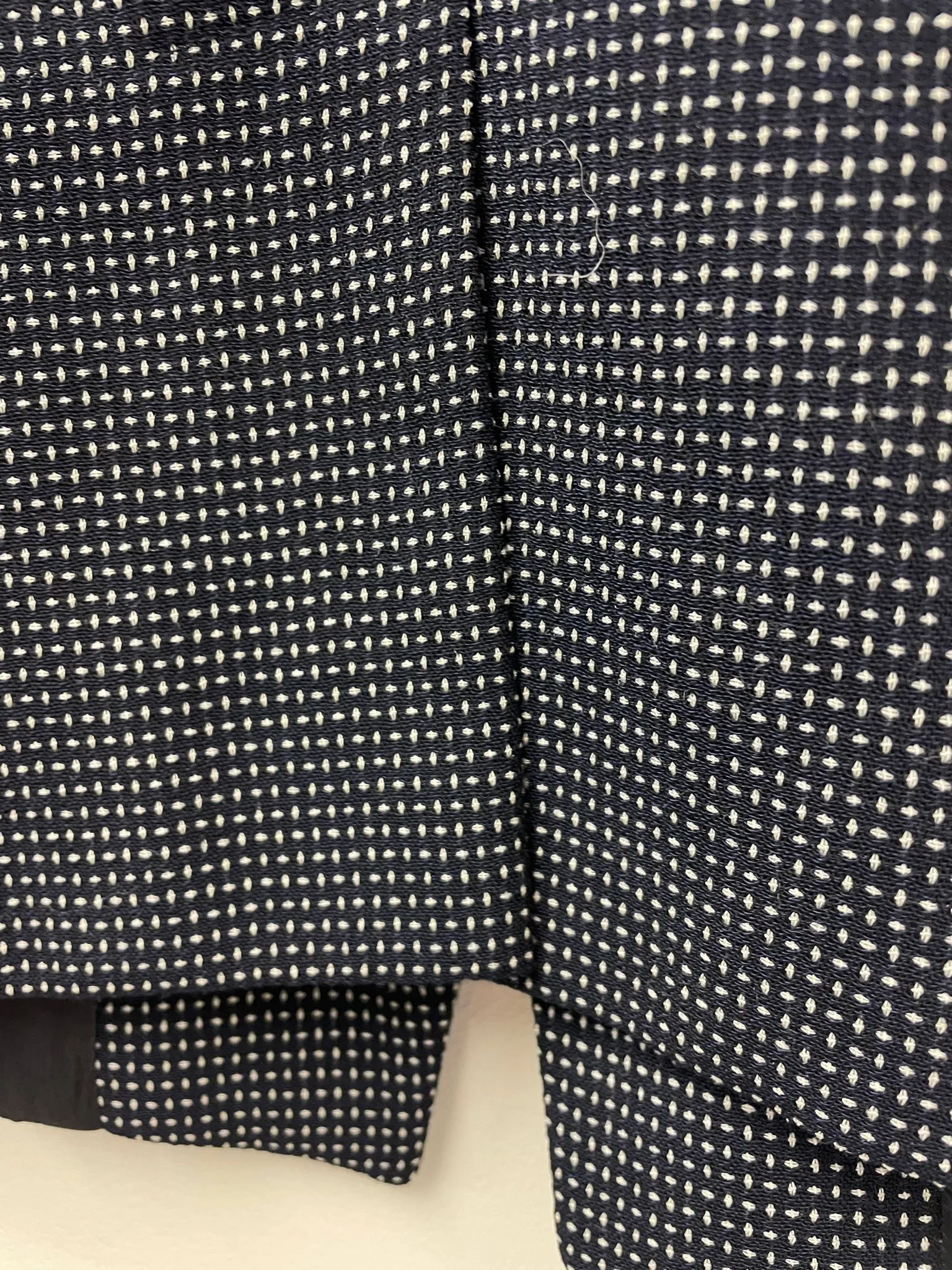 Max Mara Navy and White Pure Wool Formal Blazer