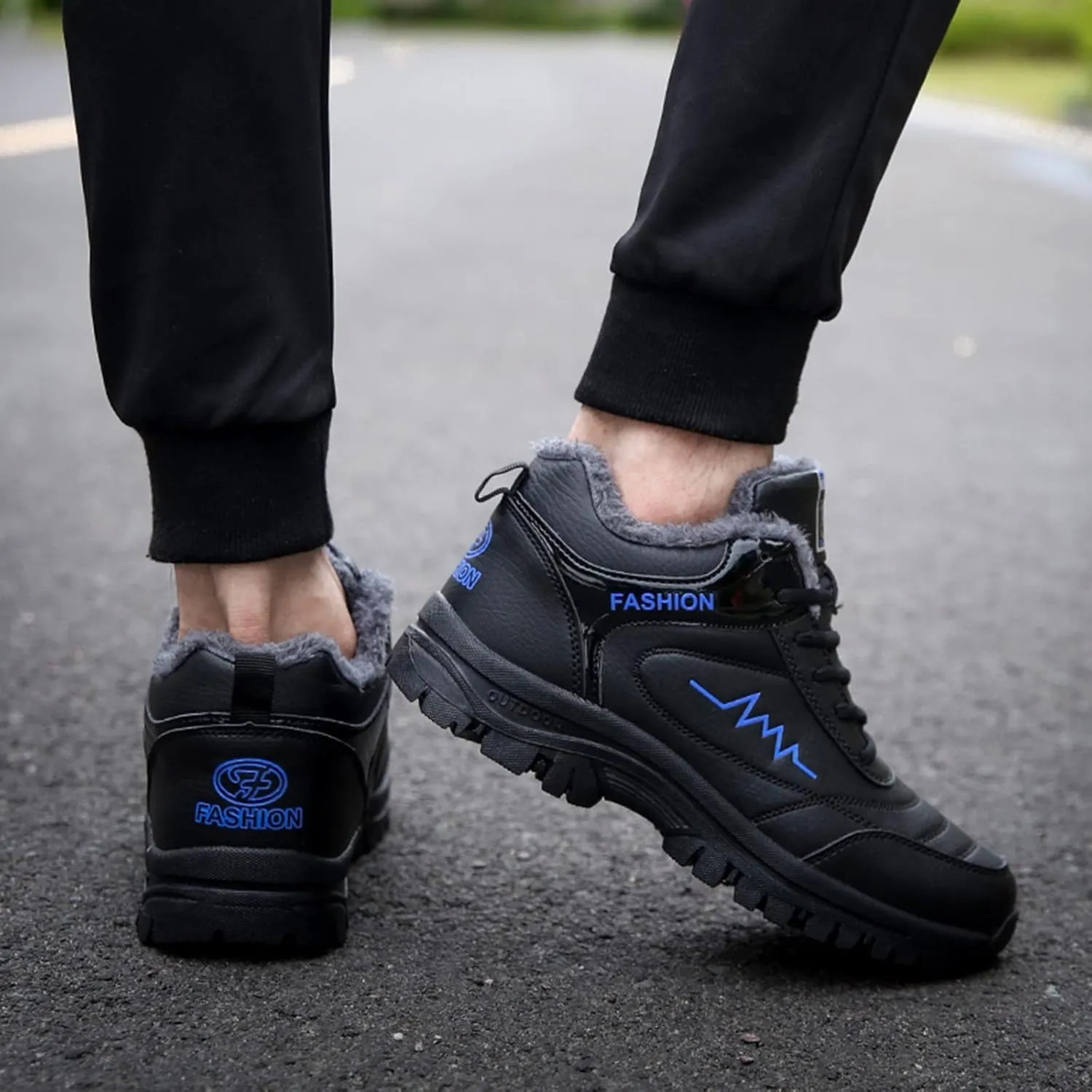 Men Work Boots Waterproof Hiking Sneakers Comfortable Warm Safety Toe Shoes for Women Steel Toe Waterproof Platform Shoes Work Hike Grounded Footwear