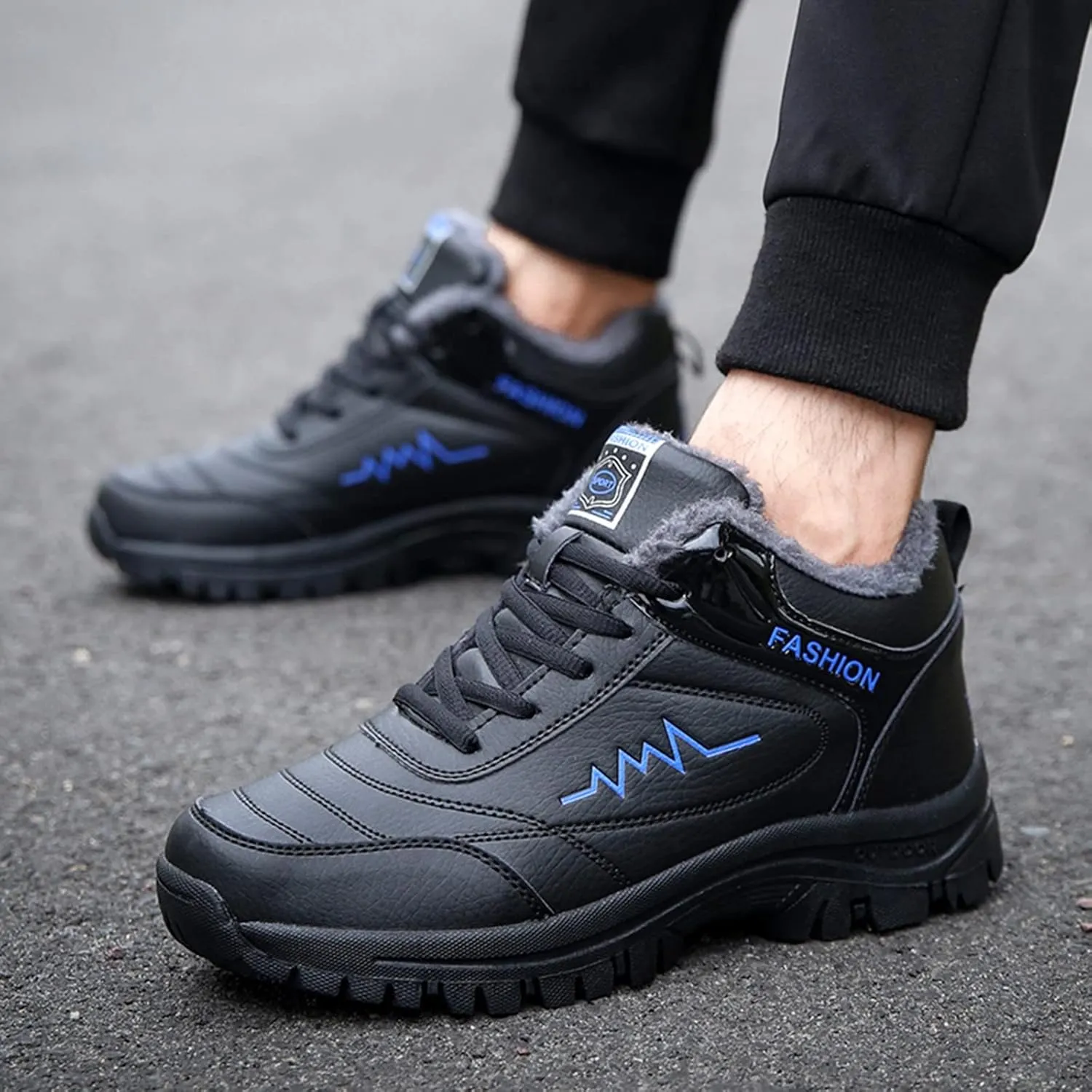 Men Work Boots Waterproof Hiking Sneakers Comfortable Warm Safety Toe Shoes for Women Steel Toe Waterproof Platform Shoes Work Hike Grounded Footwear