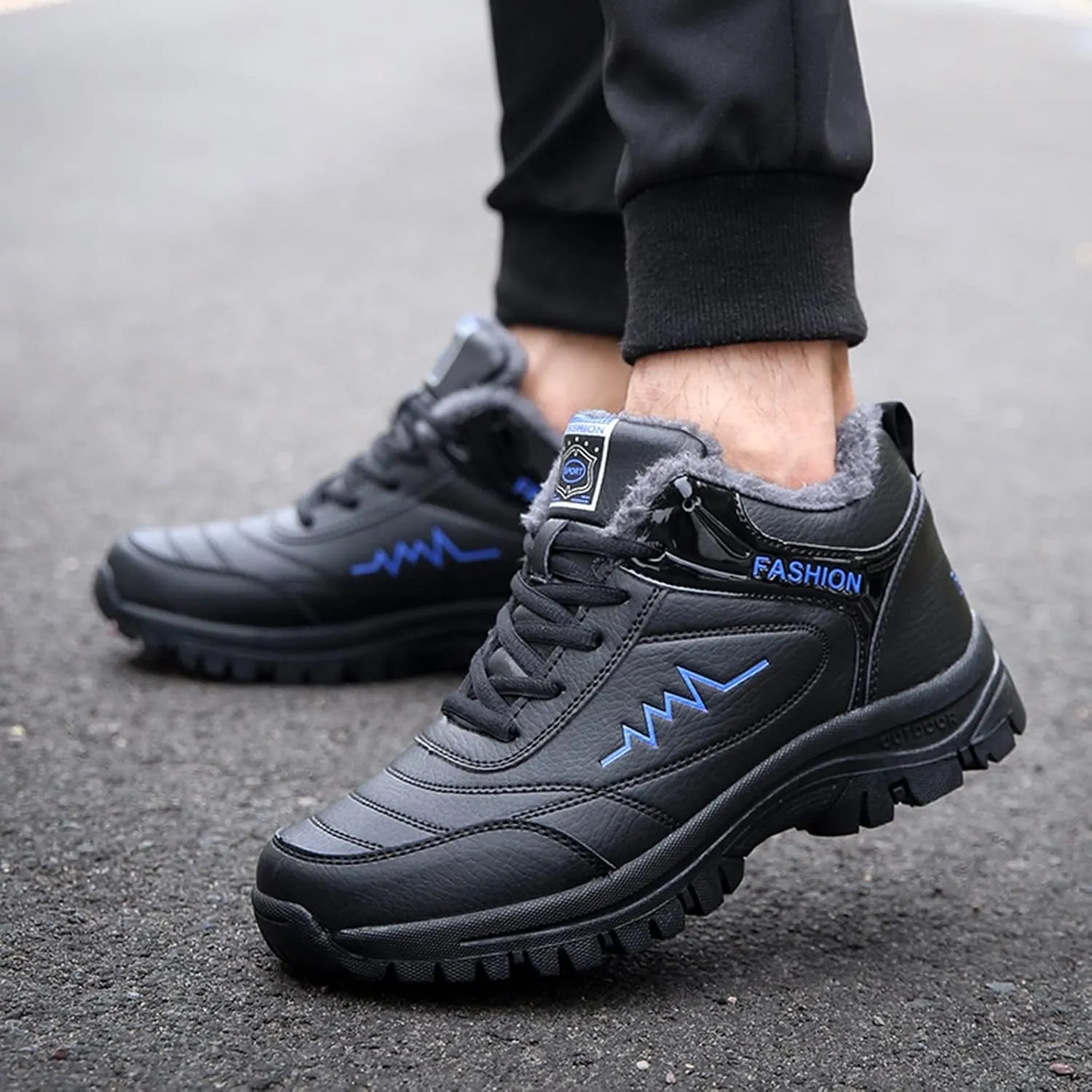Men Work Boots Waterproof Hiking Sneakers Comfortable Warm Safety Toe Shoes for Women Steel Toe Waterproof Platform Shoes Work Hike Grounded Footwear