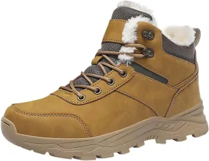Men Work Boots Waterproof Hiking Sneakers Women's Slip On Warm Women Safety Shoes Non-Slip Outdoor Booties Waterproof Breathable Lightweight Hike Grounded Footwear