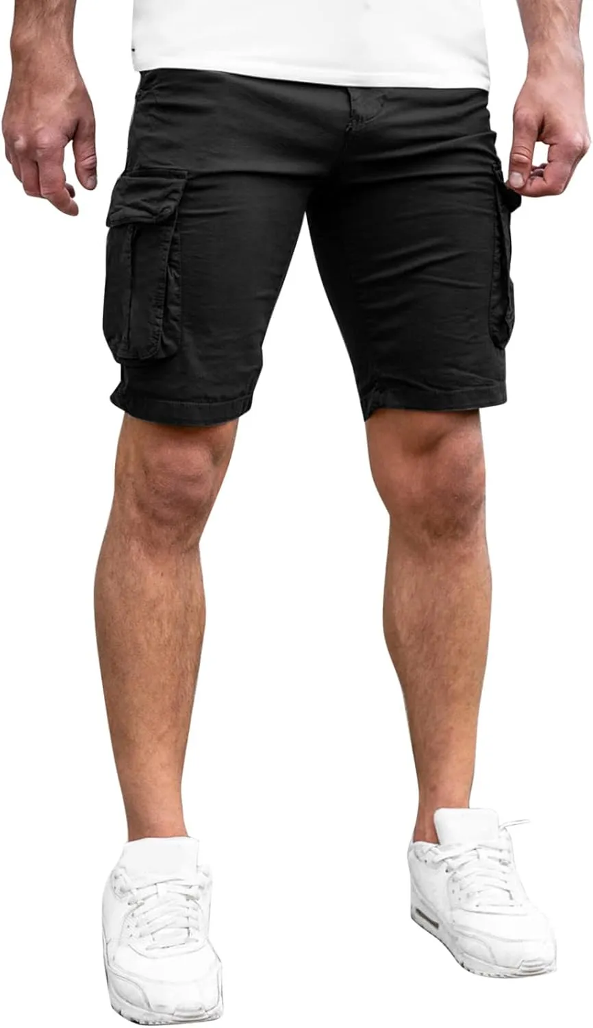 Mens Beach Cargo Pants Military Tactical Combat Track Street Hipster Casual Shorts Solid Color Outdoor Hiking Fishing Bermuda