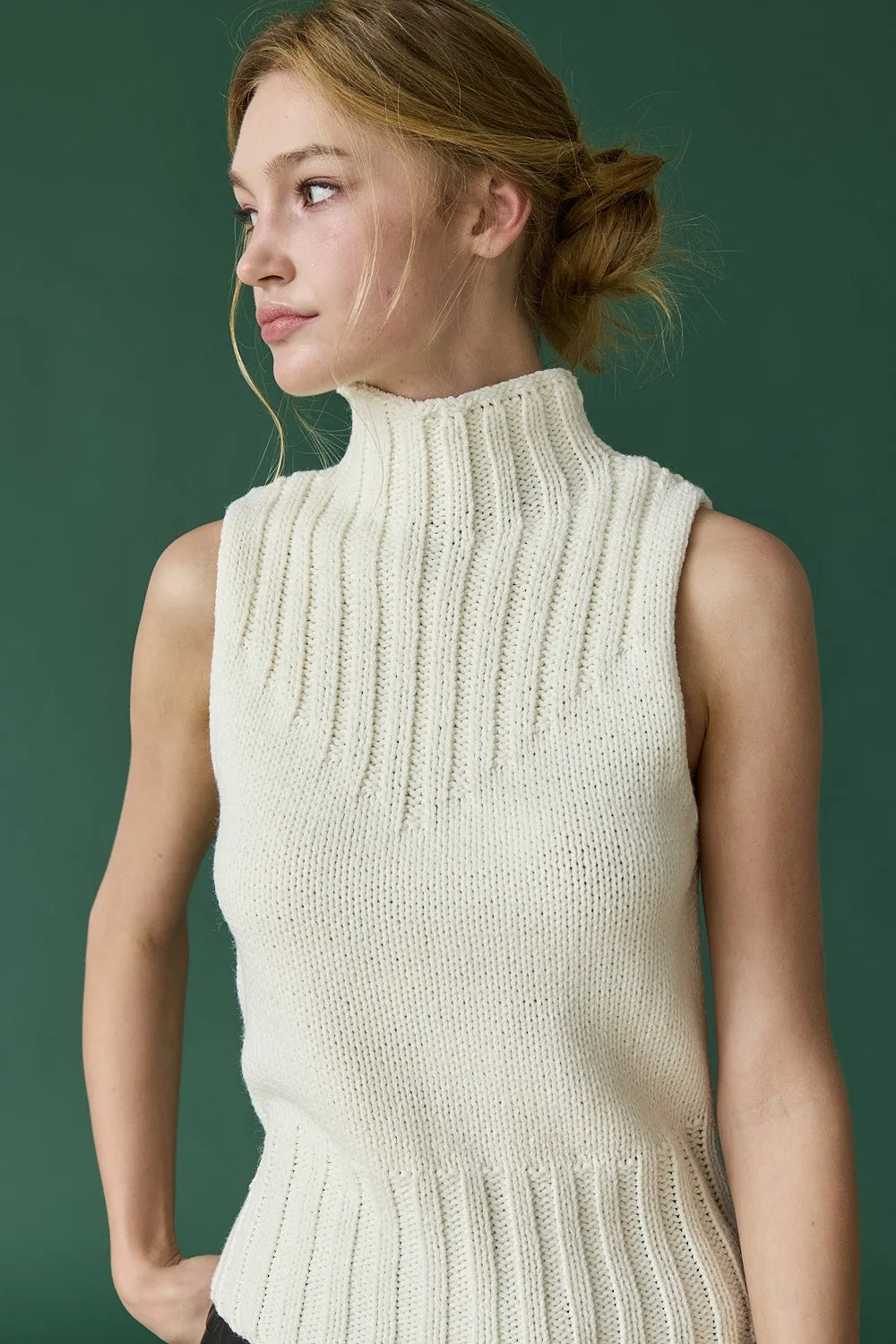 Mila Turtleneck Knit Vest
