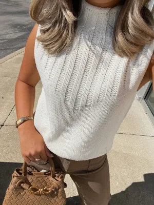 Mila Turtleneck Knit Vest