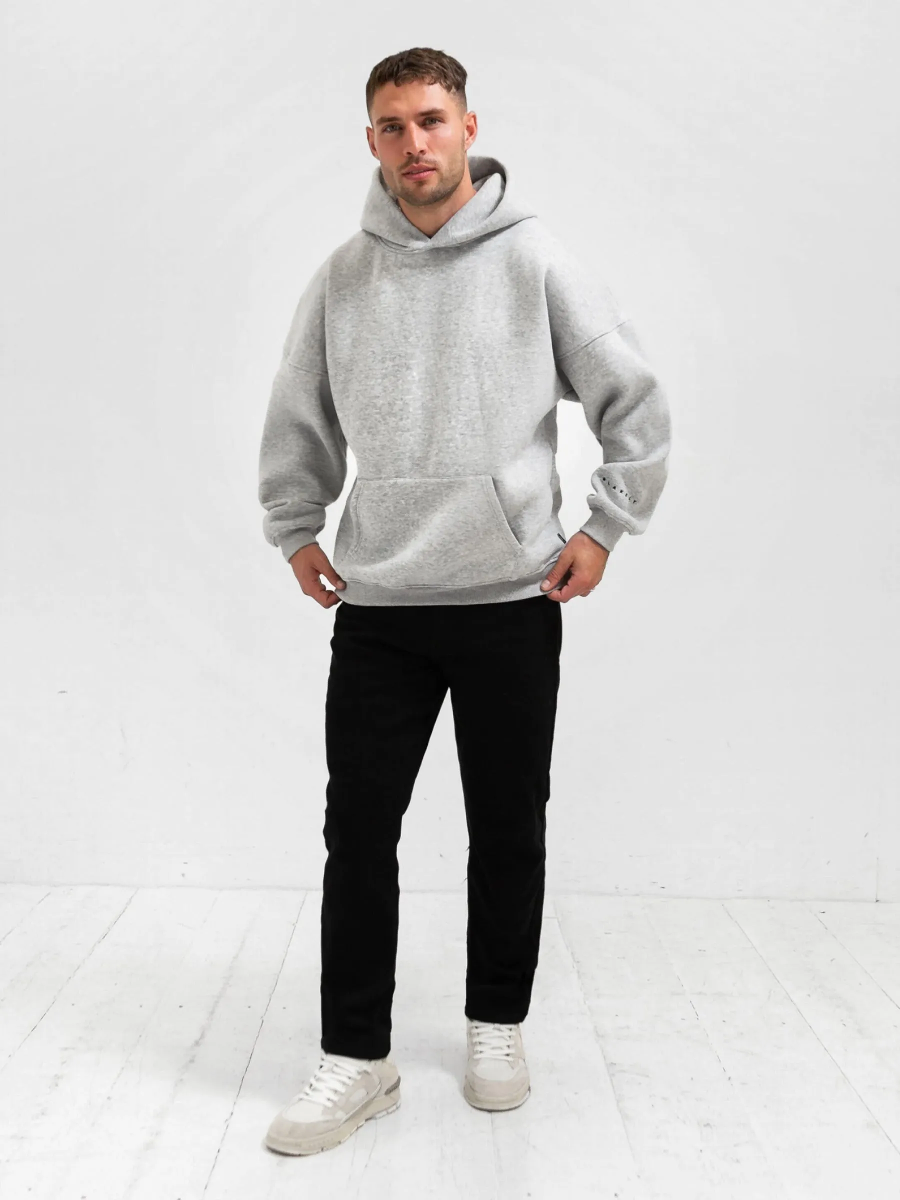 Outline Idris Oversized Hoodie - Marl Grey