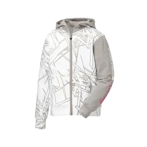 Polaris Youth Cracked Race Full-Zip Hoodie White