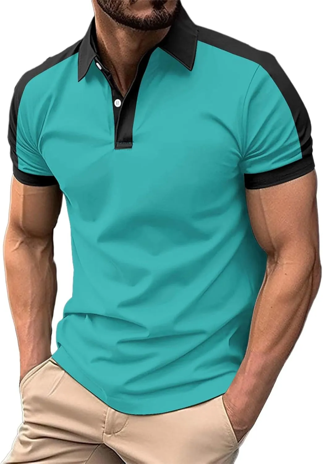 Polo Shirts Day American Flag Shirts Short Sleeve Performance Patriotic Shirt Funny Shirt Mens Golf Shirts Big and