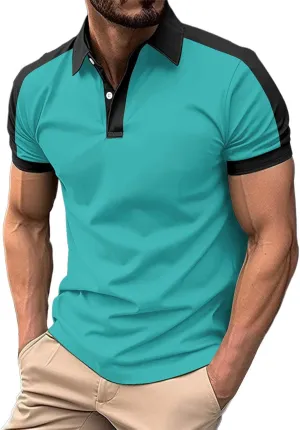 Polo Shirts Day American Flag Shirts Short Sleeve Performance Patriotic Shirt Funny Shirt Mens Golf Shirts Big and