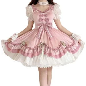 Pretty in Pink Lolita Bow Dress
