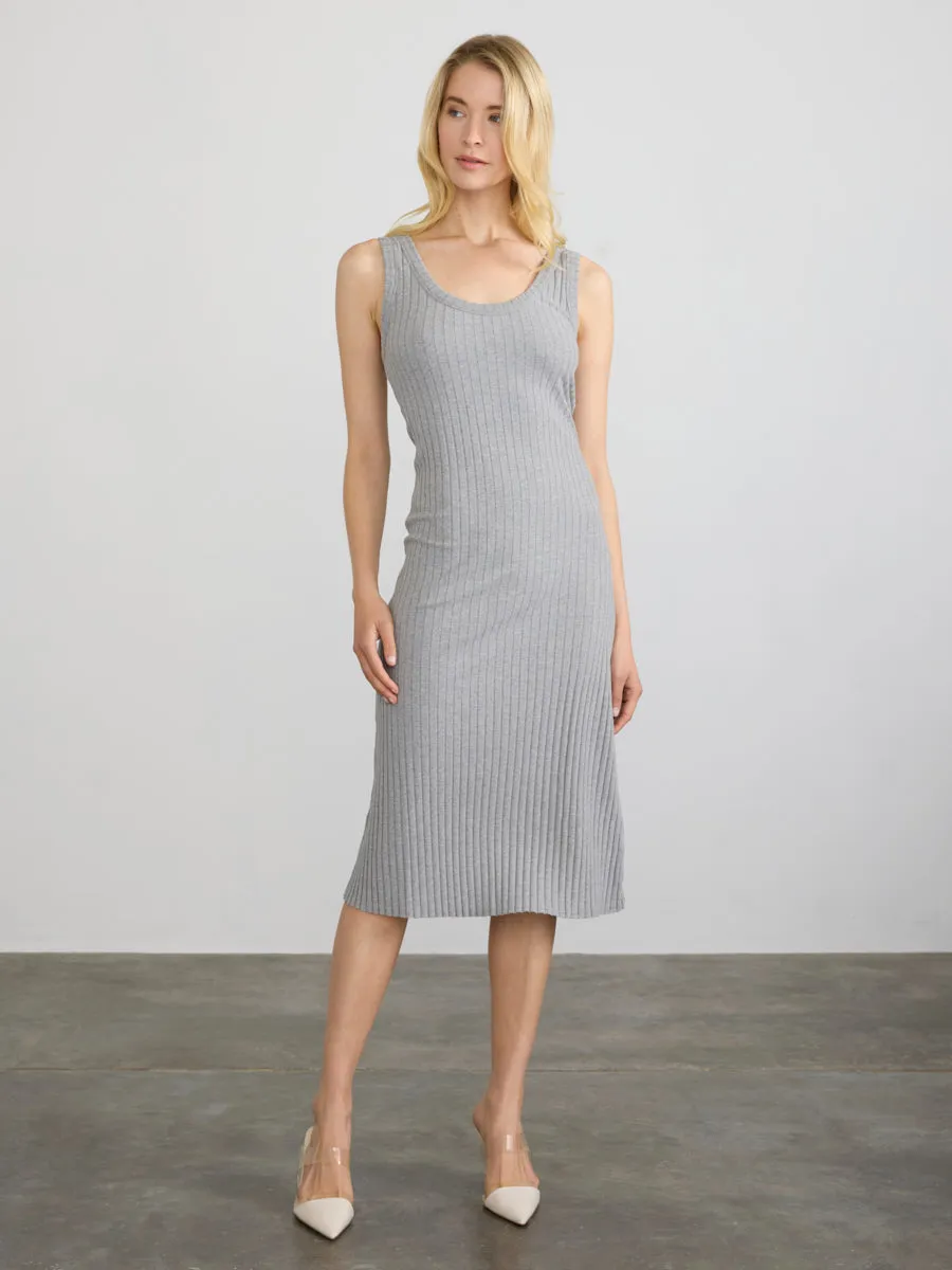 RIBBED MIDI DRESS