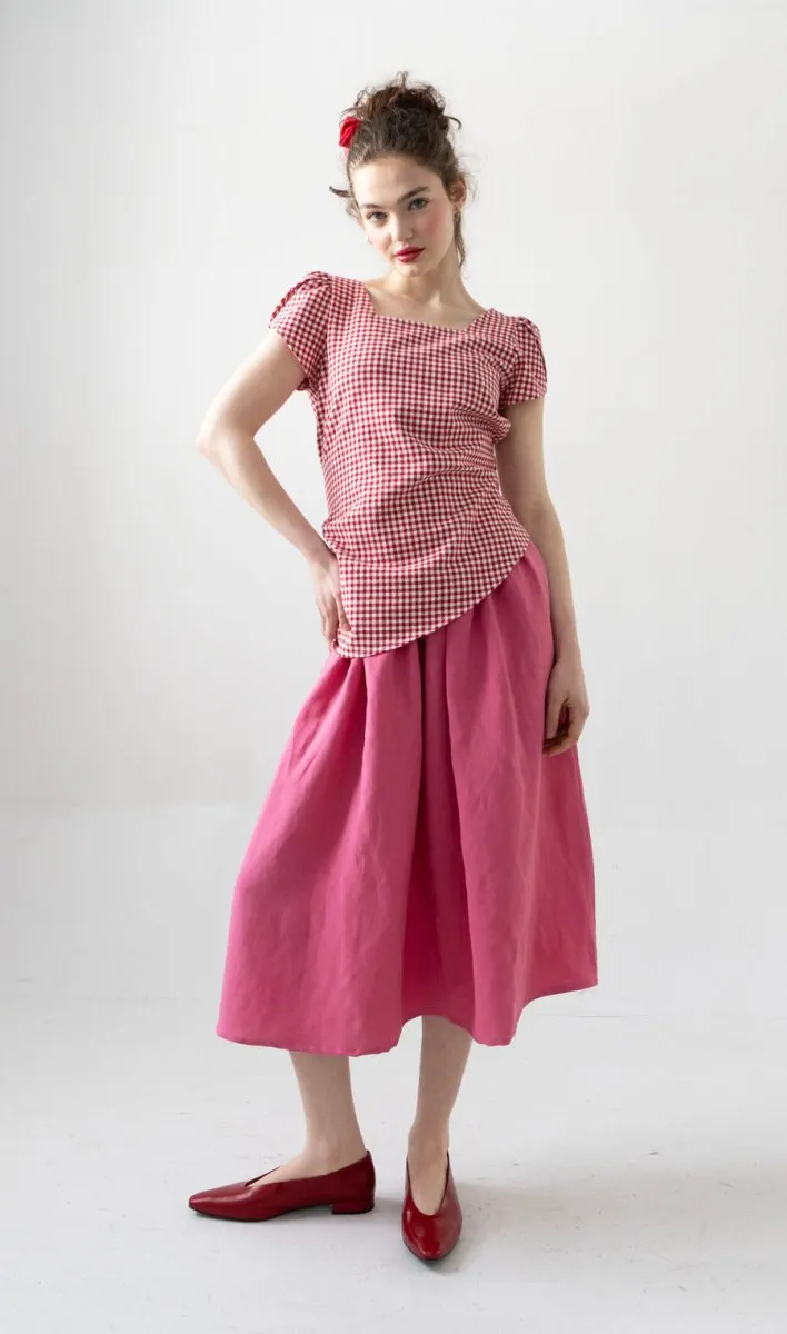 Rightful Owner Clara Blouse (Red Gingham)