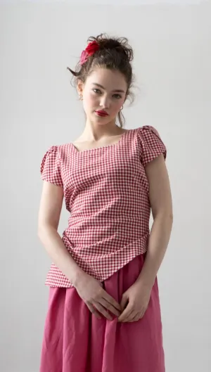 Rightful Owner Clara Blouse (Red Gingham)