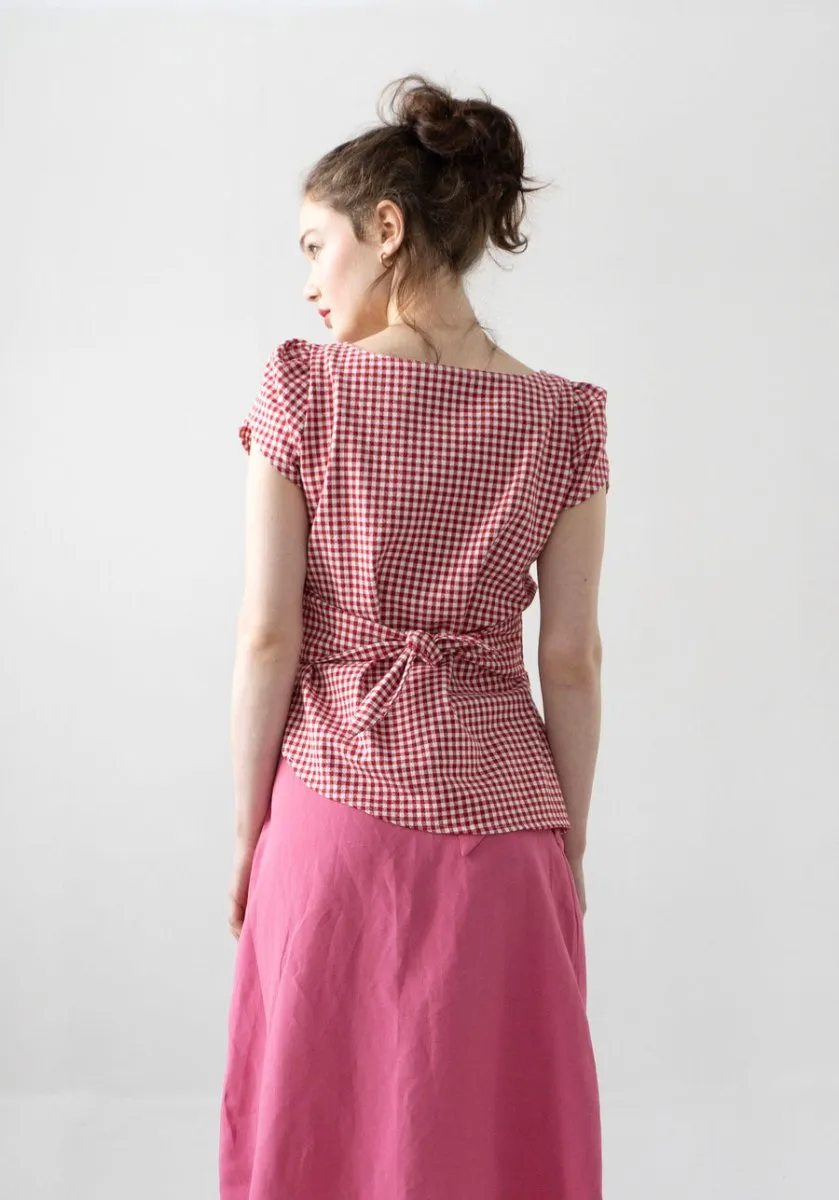 Rightful Owner Clara Blouse (Red Gingham)