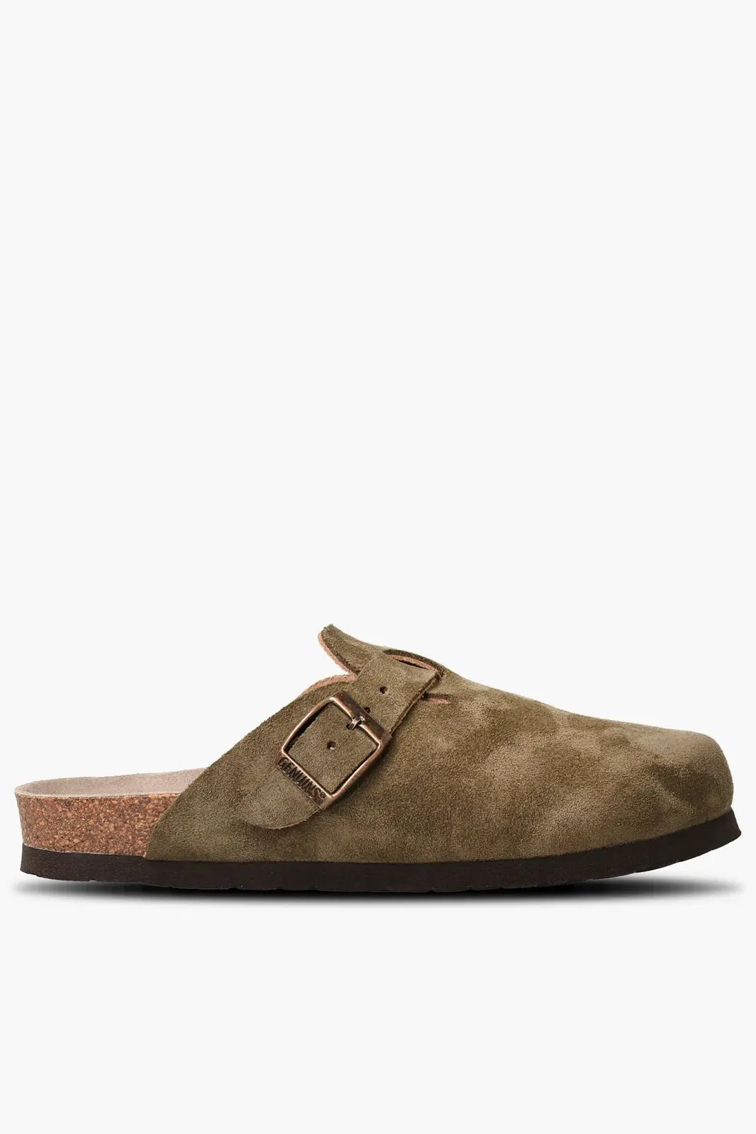 Riva Kaki Suede Leather Clog