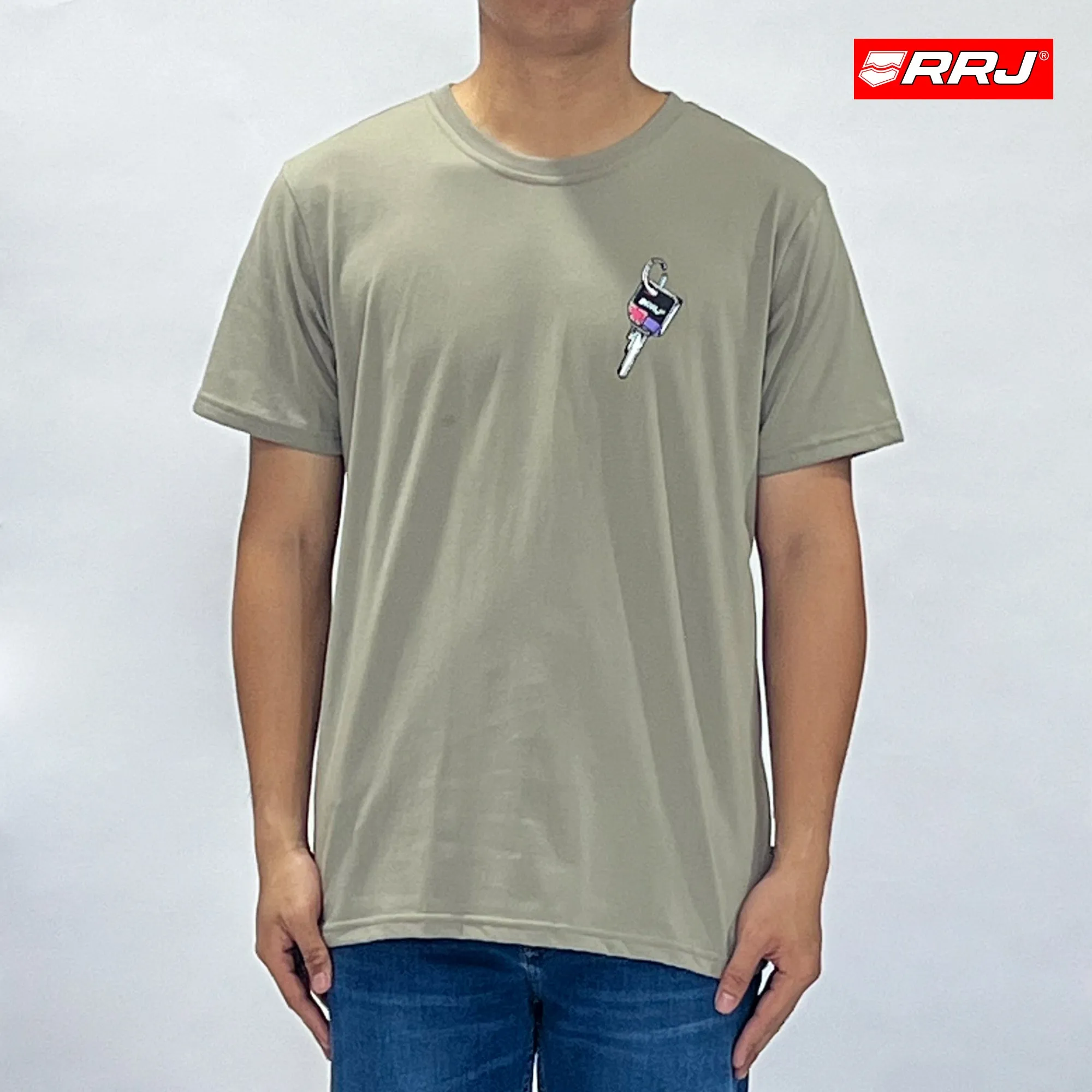 RRJ Men's Basic Tees Boxy Fitting CVC Jersey Fabric 173785-U (Laurel Oak)