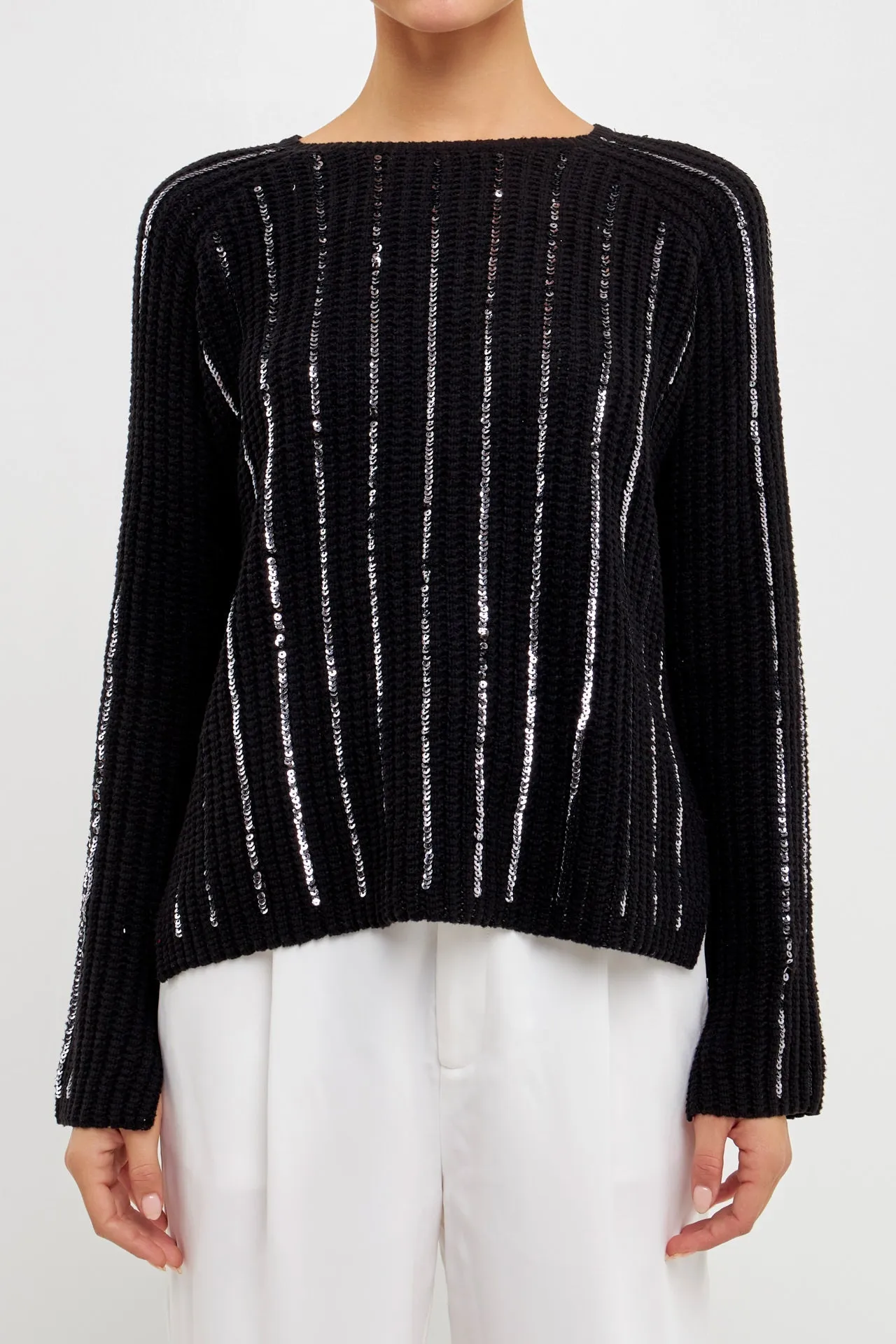 Sequin Knit Sweater - Sale