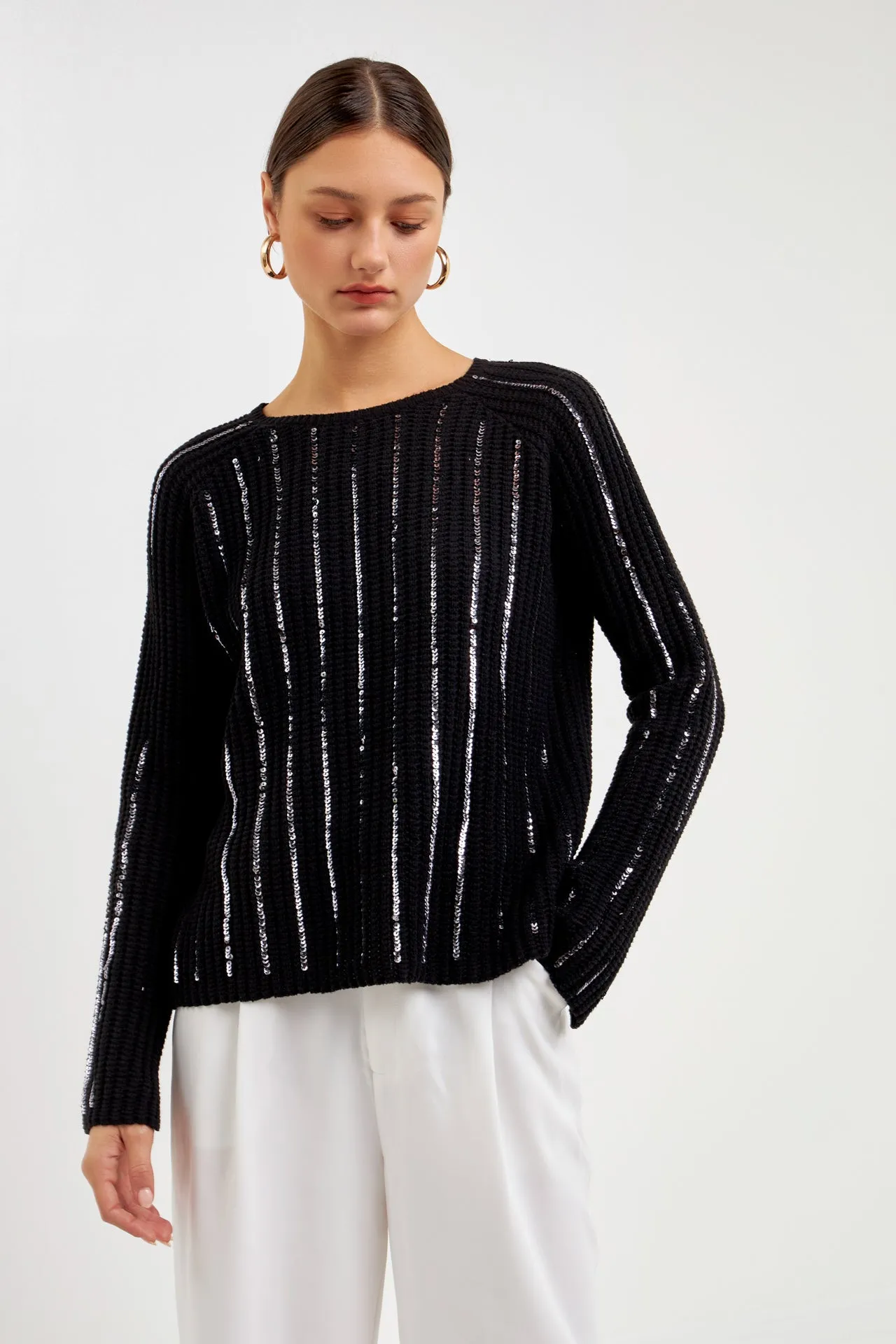 Sequin Knit Sweater - Sale