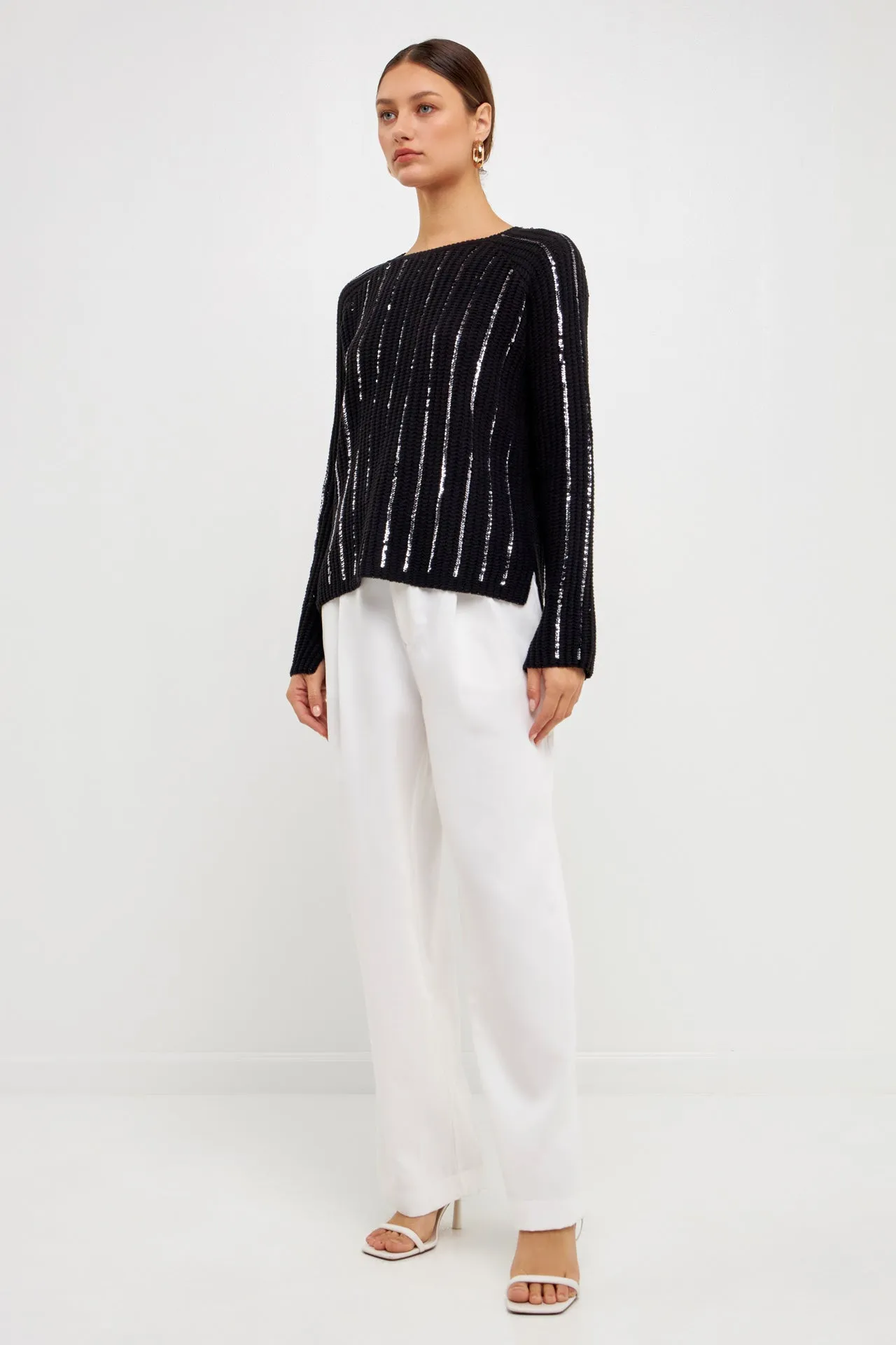 Sequin Knit Sweater - Sale