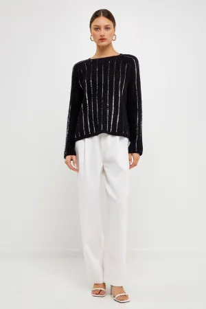 Sequin Knit Sweater - Sale
