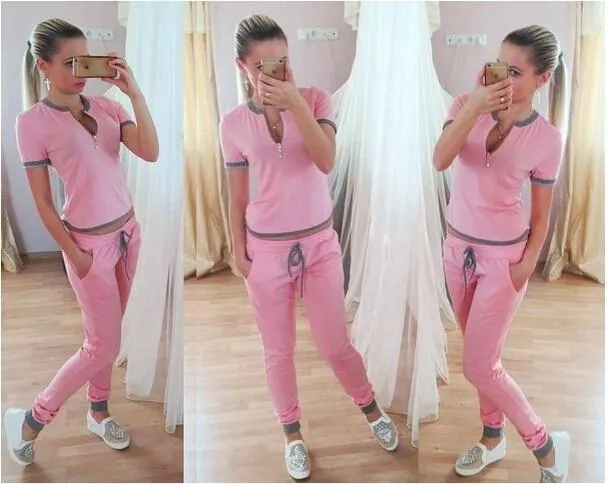 Short Sleeves Sports Casual Hoodie Set