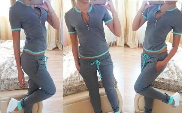 Short Sleeves Sports Casual Hoodie Set