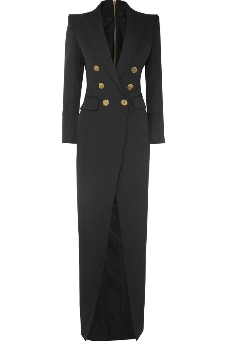Simona Tuxedo Loose Maxi Blazer Winter Dress