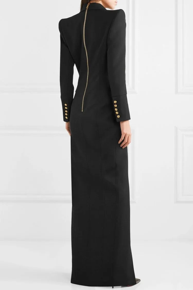 Simona Tuxedo Loose Maxi Blazer Winter Dress