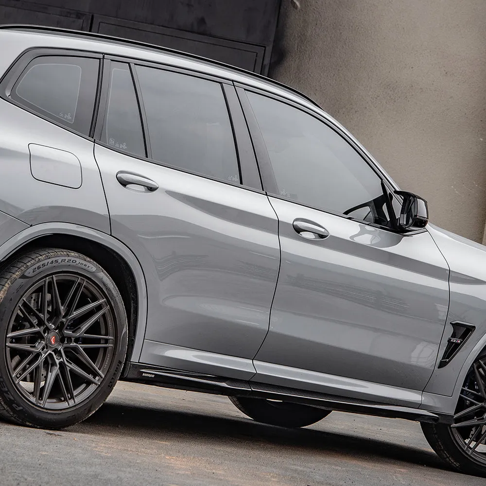 SOOQOO USA Side Skirts for BMW X3M X3MC F97 & IX3 BEV G08 LCI Pre-preg Carbon Fiber