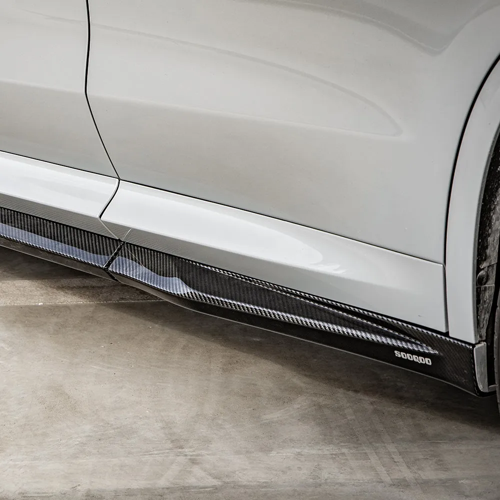 SOOQOO USA Side Skirts for BMW X3M X3MC F97 & IX3 BEV G08 LCI Pre-preg Carbon Fiber