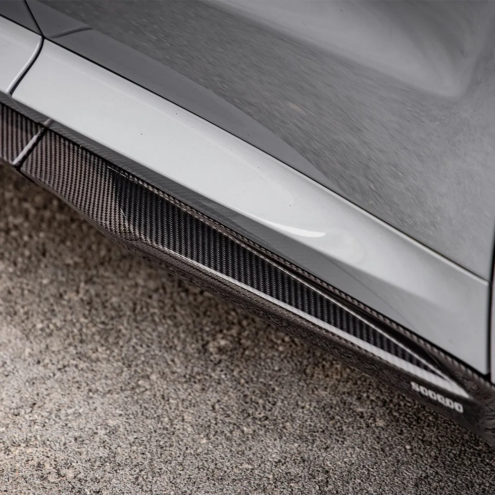 SOOQOO USA Side Skirts for BMW X3M X3MC F97 & IX3 BEV G08 LCI Pre-preg Carbon Fiber
