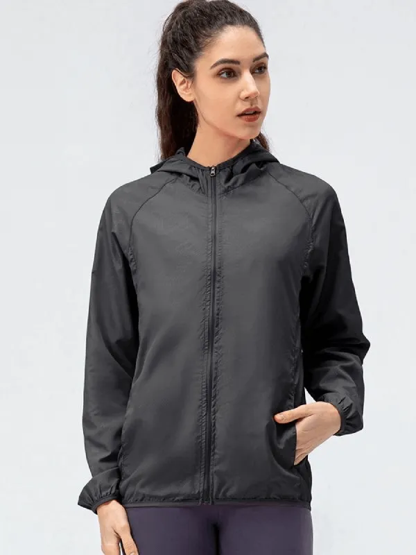 Sports Women's Waterproof Windbreaker with Zipper - SF0136