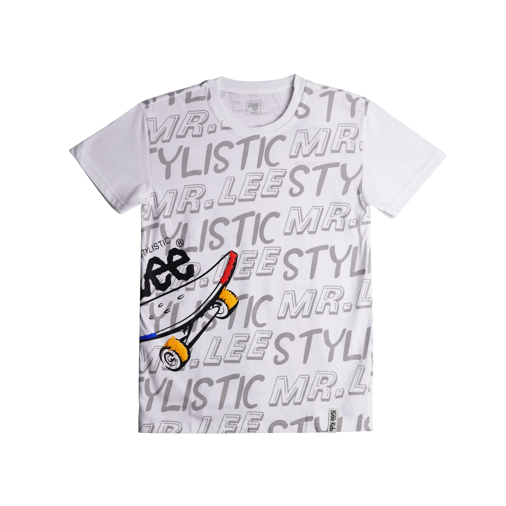 Stylistic Mr. Lee Children's Wear Kid's Basic Tees Regular Fit 163302-U (Navy White)