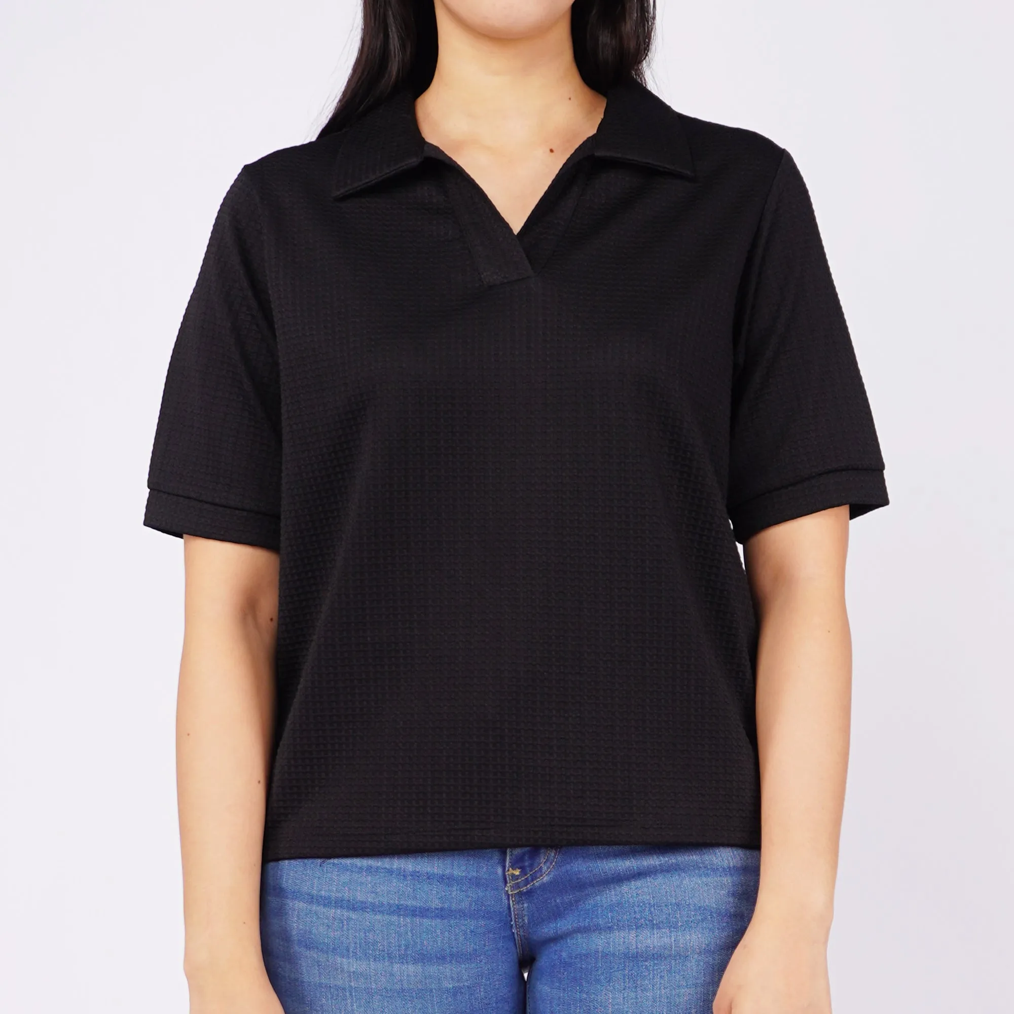 Stylistic Mr. Lee Ladies Basic Tees Boxy Fit 130129 (Black)